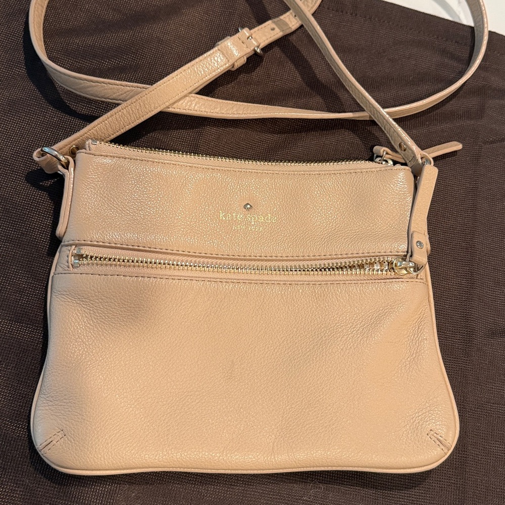 Kate Spade Beige Leather Crossbody Bag